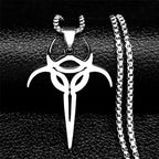 Silver Chain Psyclon Nine Long Cadenas Acero Inoxidab