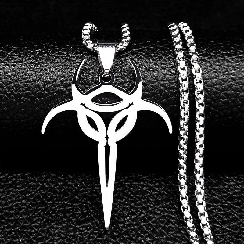 Silver Chain Psyclon Nine Long Cadenas Acero Inoxidab