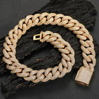 Iced Out Cuban Necklace Stainless Steel 25MM