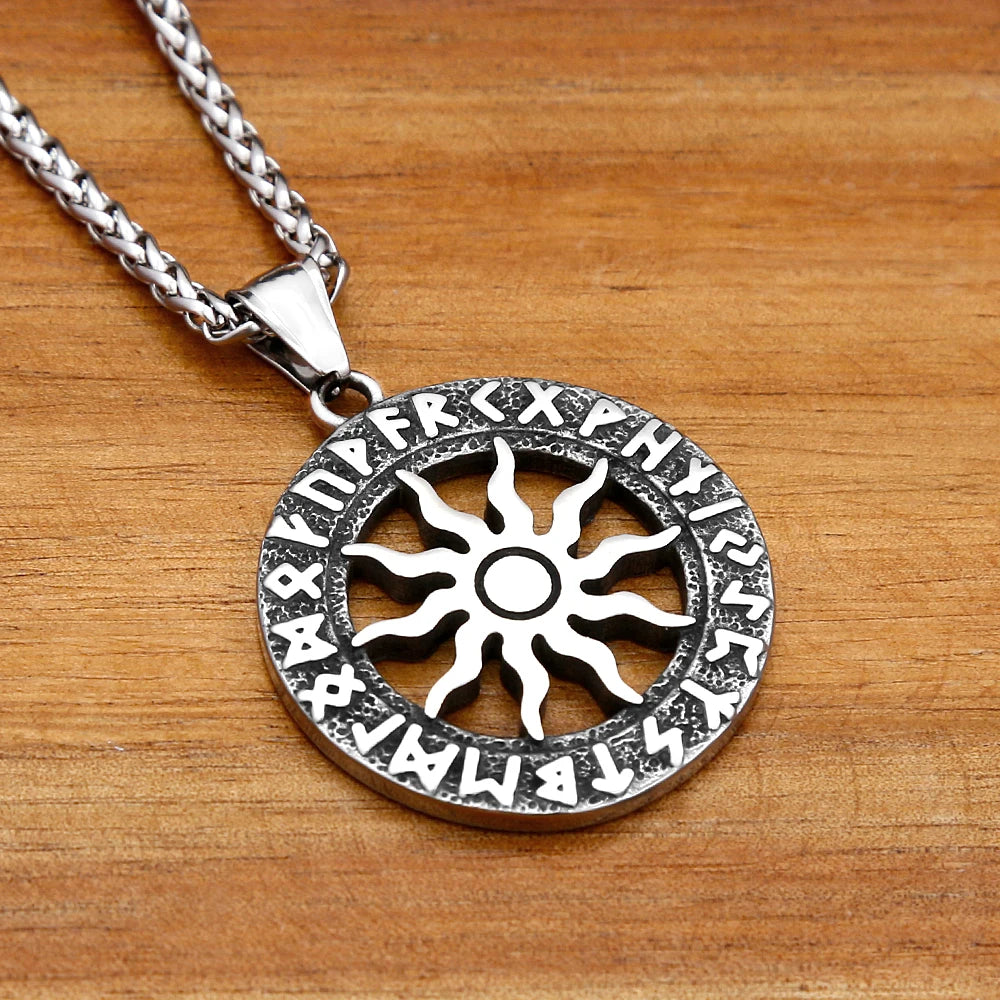 Sun God Apollo Pendant — Stainless Steel