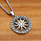 Sun God Apollo Pendant — Stainless Steel