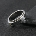 Cross Steel Ring 316L Rotating Finger