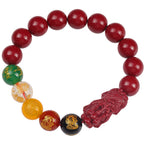 Natural Cinnabar FengShui PiXiu Lucky Red Rope Man Bracelet Good Luck Charm Wealth Attraction Protection Bracelet for