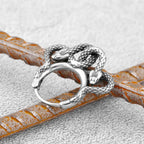 Nordic Viking Snake Tail Stud Earrings Amulet — Stainless Steel