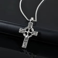 Nordic Celtic Knot Cross Necklace, Viking Metal Pendant for Men, Retro Punk Jewelry, Symbolic Gift for Boys