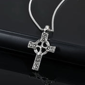 Nordic Celtic Knot Cross Necklace — Stainless Steel