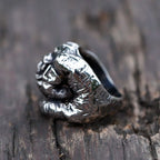 Retro Fist Skull Power Ring — Stainless Steel