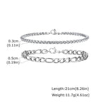 2/3pcs Stainless Steel Cross Cuban Bracelets for Men Waterproof Non Fading Twist Chain Bracelet Simple Fashion Jewelry