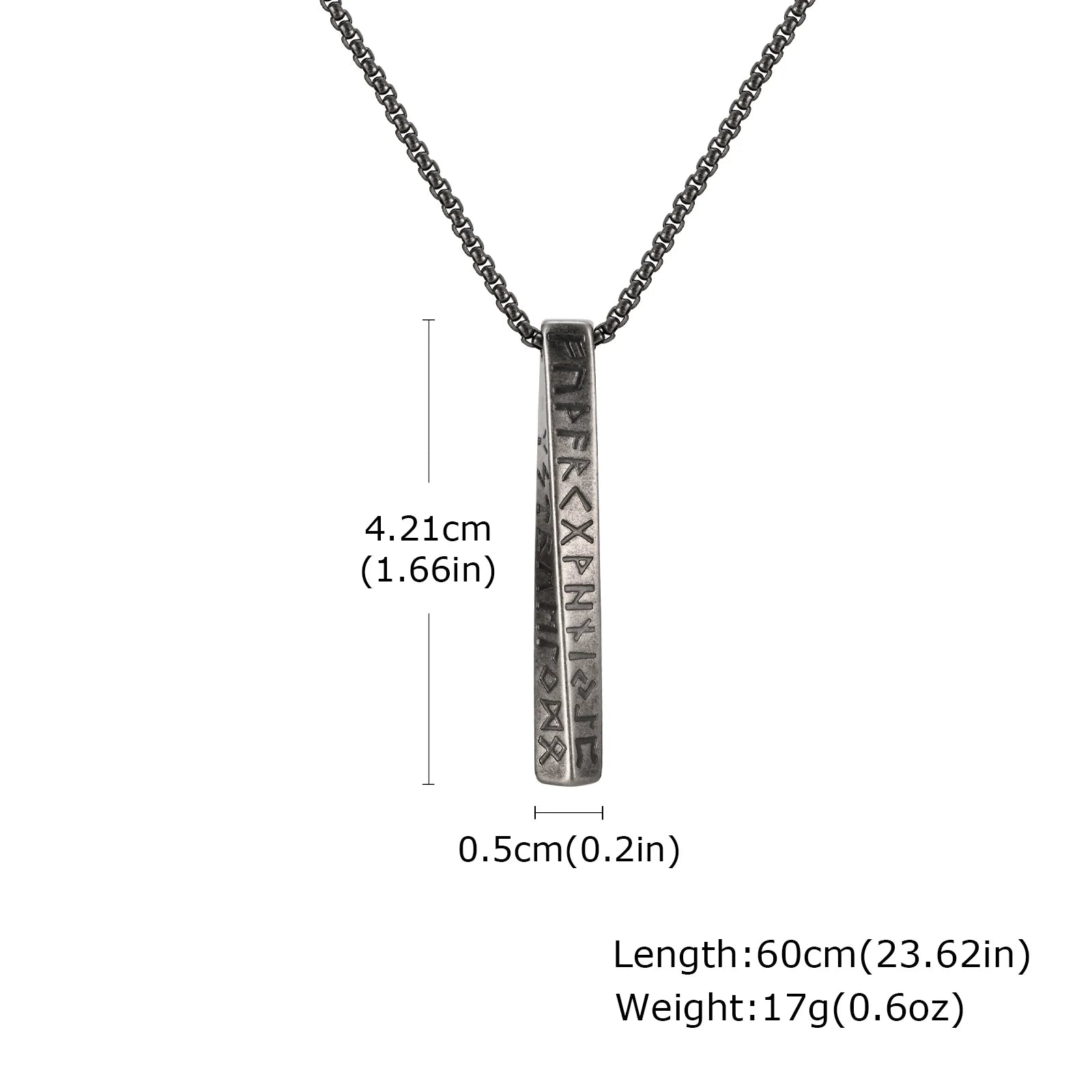 Viking Rune Mobius Pendant Necklace — Stainless Steel