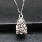 Vintage Chief Pharaoh Necklace On The Neck 43Cm Chain Girl Jewellery Beach Art Supplies