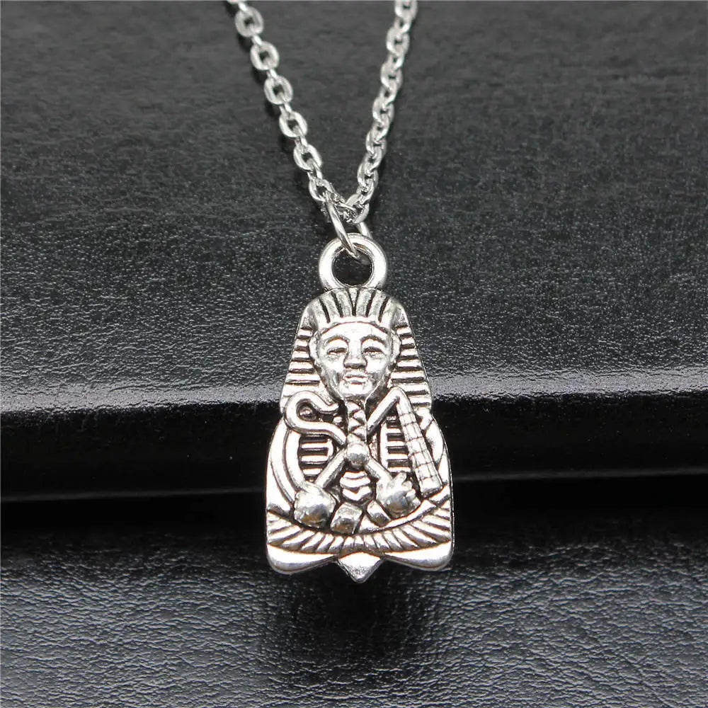 Vintage Chief Pharaoh Necklace On The Neck 43Cm Chain Girl Jewellery Beach Art Supplies