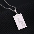 Philippines Flag Map Pendant Necklace — Stainless Steel