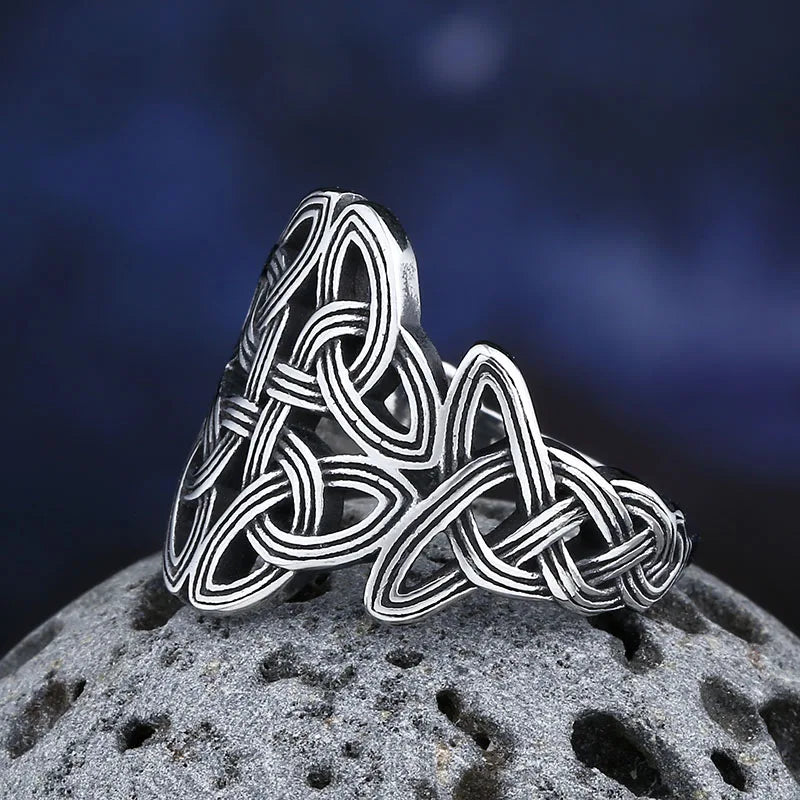 Celtic Knot Ring Polished Vintage for Men — 316L Stainless Steel