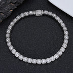 Tennis Chain Necklace Stainless Steel 5MM Cluster