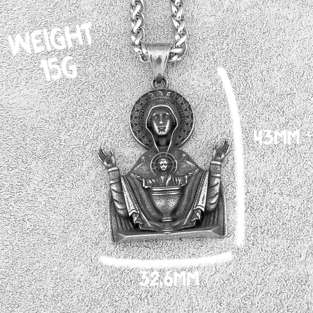 Creative Design Retro Stainless Steel Men's Viking Necklace Religious Belief Jesus Odin Valknut Jewelry Pendant Exquisite Gift