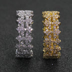 Cross Iced Out Cuban Ring Stainless Steel