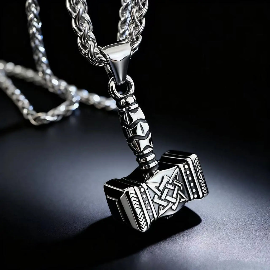 Thor Mjolnir Steel Pendant 316L Norse Mythology