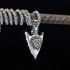 Nordic Totem Amulet Rune Necklace Retro Geometric Pattern Stainless Steel Jewelry Viking Punk Pendant Men's Fashion