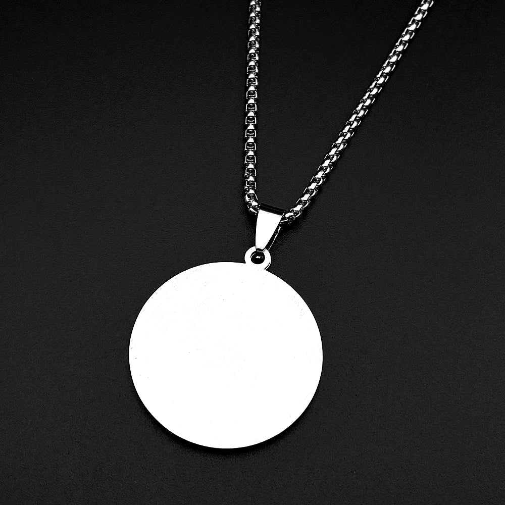 St. Michael Protect Us Cross Medal Necklace — Stainless Steel