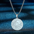 Memento Mori Stoic Skull Pendant Necklace — Stainless