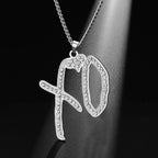 Hip Hop XO Necklace Pendant Hip Hop Rock Rapper Jewelry Necklace for Women Men