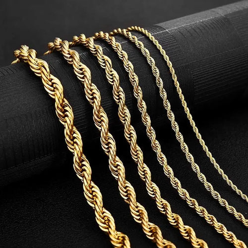 6MM Rope Gold Necklace