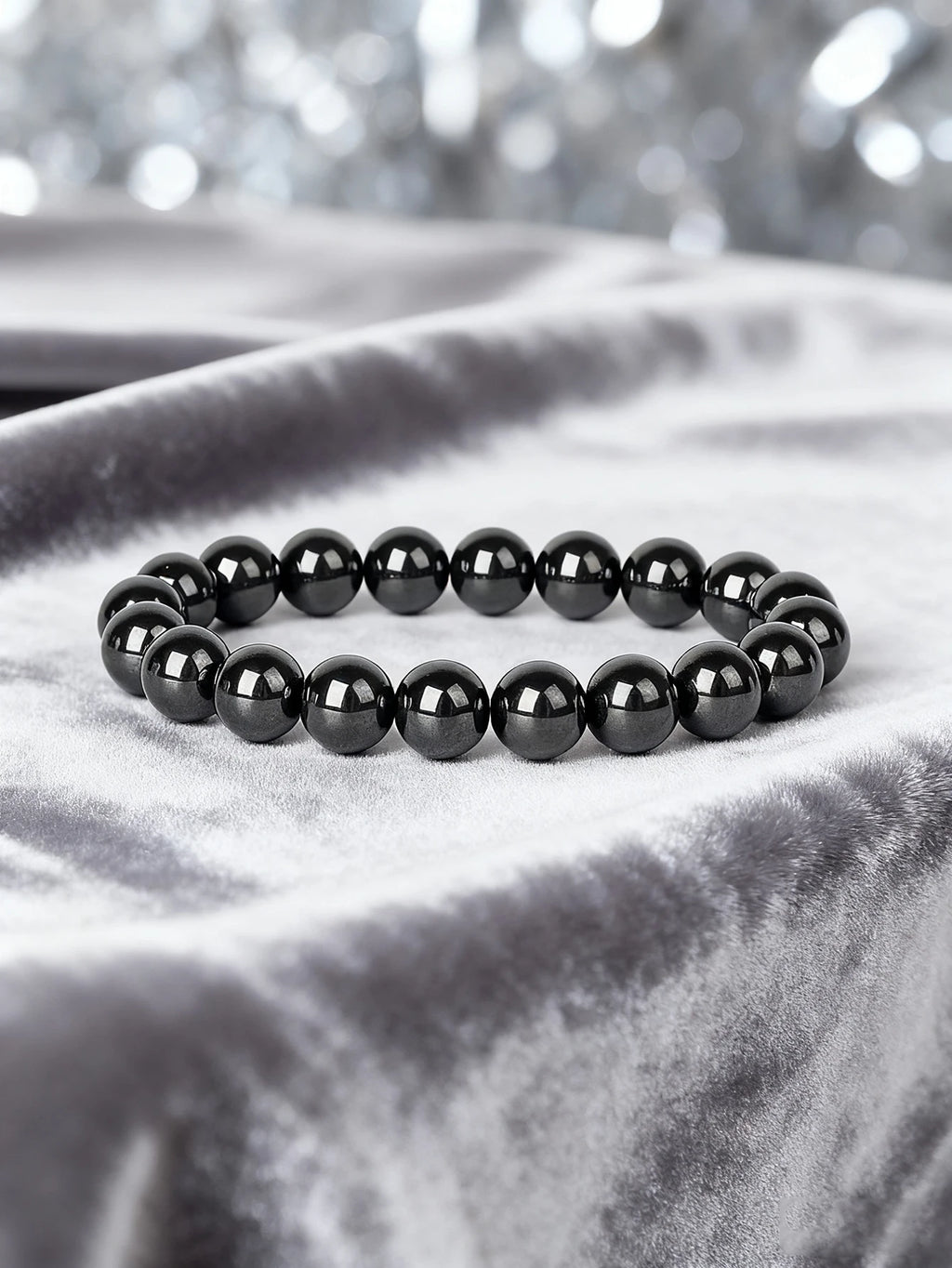 Men's Bracelet Natural Stone Hematite Arrow Bead Beaded Bracelet for Vigour Protection Strength Confidence & Grounding Jewelry