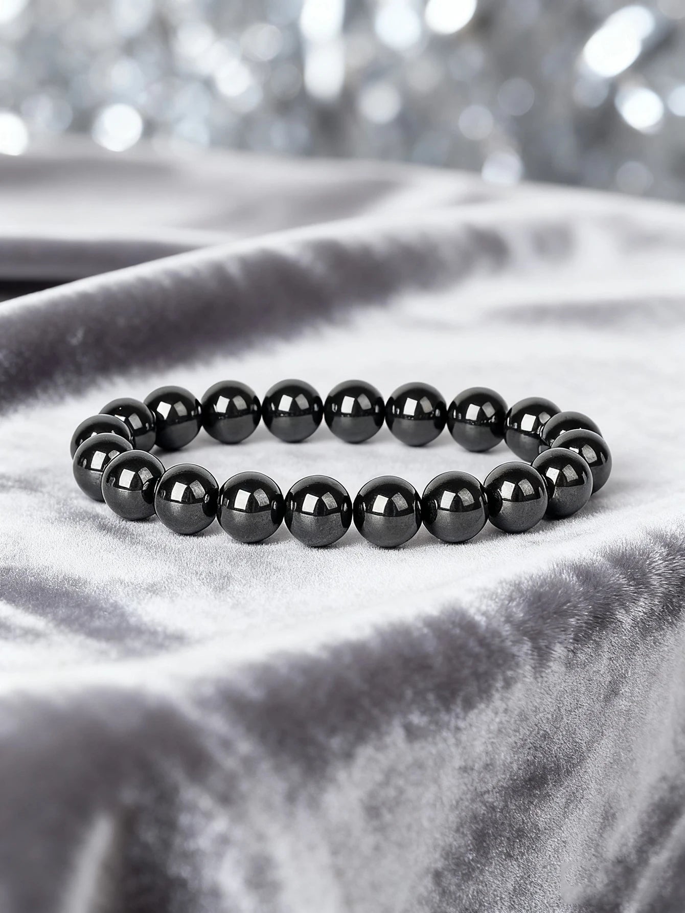 Men's Bracelet Natural Stone Hematite Arrow Bead Beaded Bracelet for Vigour Protection Strength Confidence & Grounding Jewelry