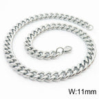 Punk Curb Cuban Link Chain Men Women Stainless Steel Long Necklace Fashion Tide Hip Hop Sweater Accessories Party Jewelry Gifts