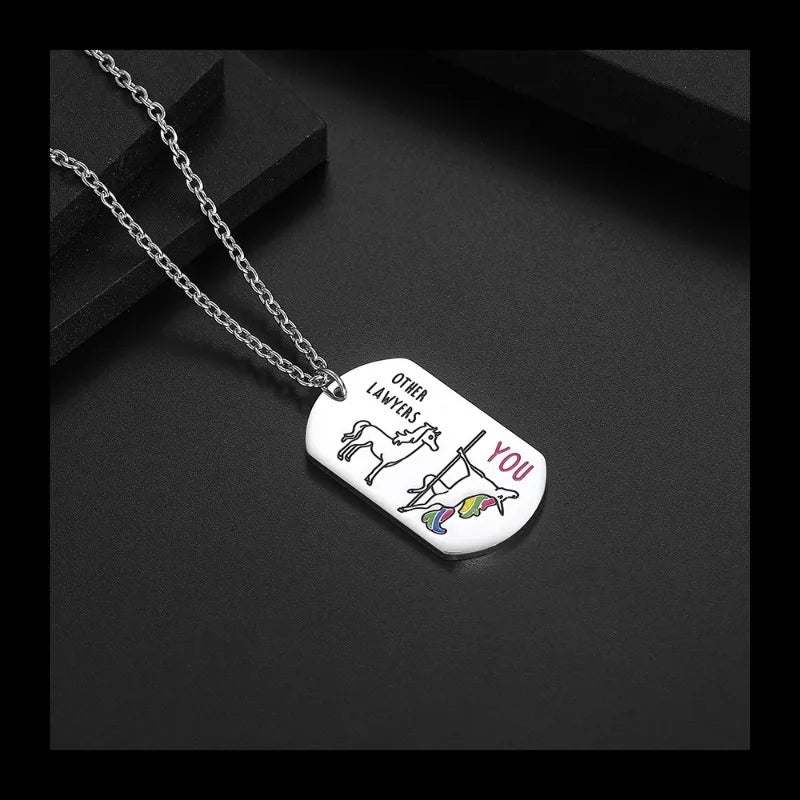 Military Brand Pendant Necklace — Stainless