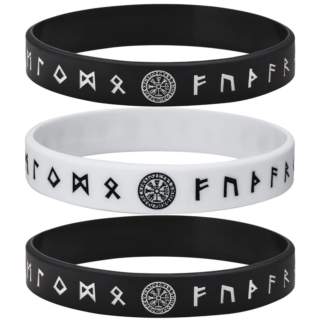 Viking Compass Silicone Bracelet 12mm