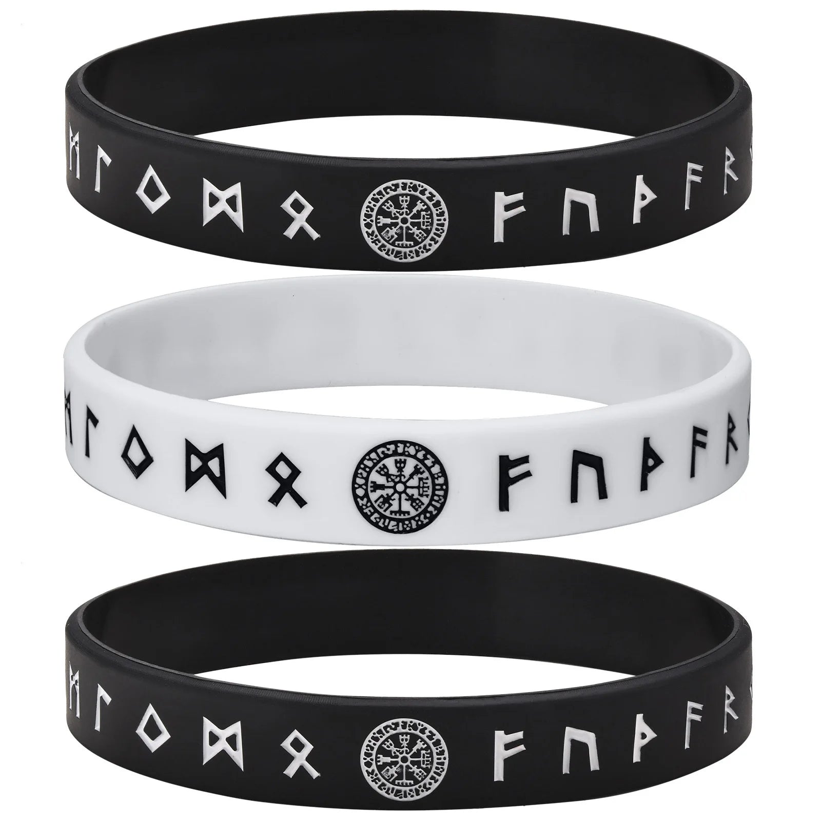 Viking Compass Silicone Bracelet 12mm