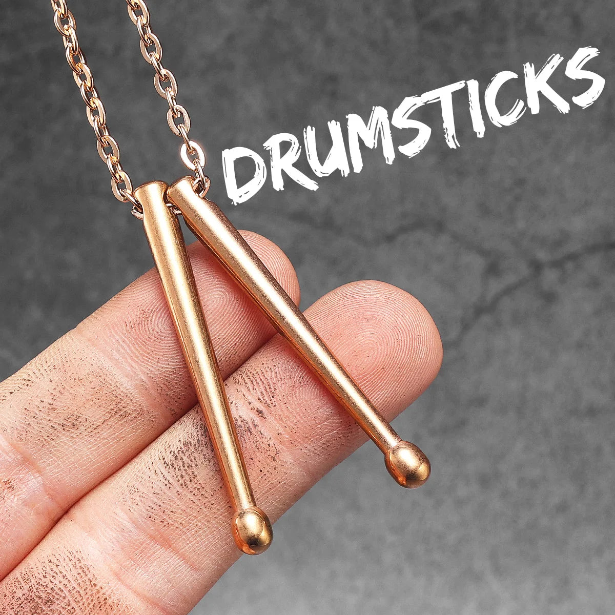 Guitar Tape Pendant Necklace Stainless Steel