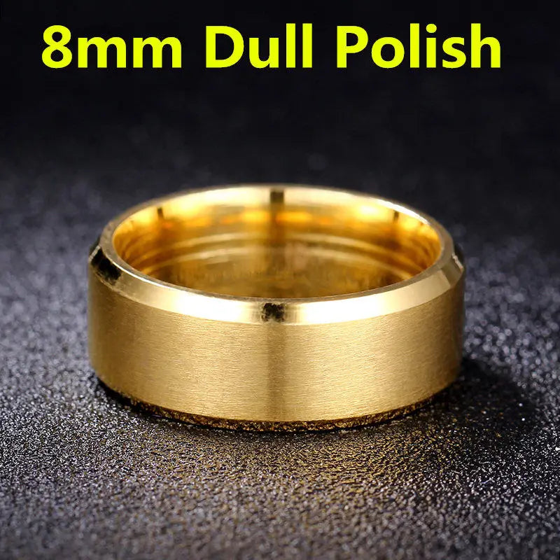 Brushed Dull Polish Silver Band Ring 4-8mm — Stainless Steel
