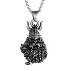 Vintage Design Viking Warrior Bell Pendant Motorcycle Wind Nordic Odin Guardian Bell Necklace Gift Jewelry Accessories