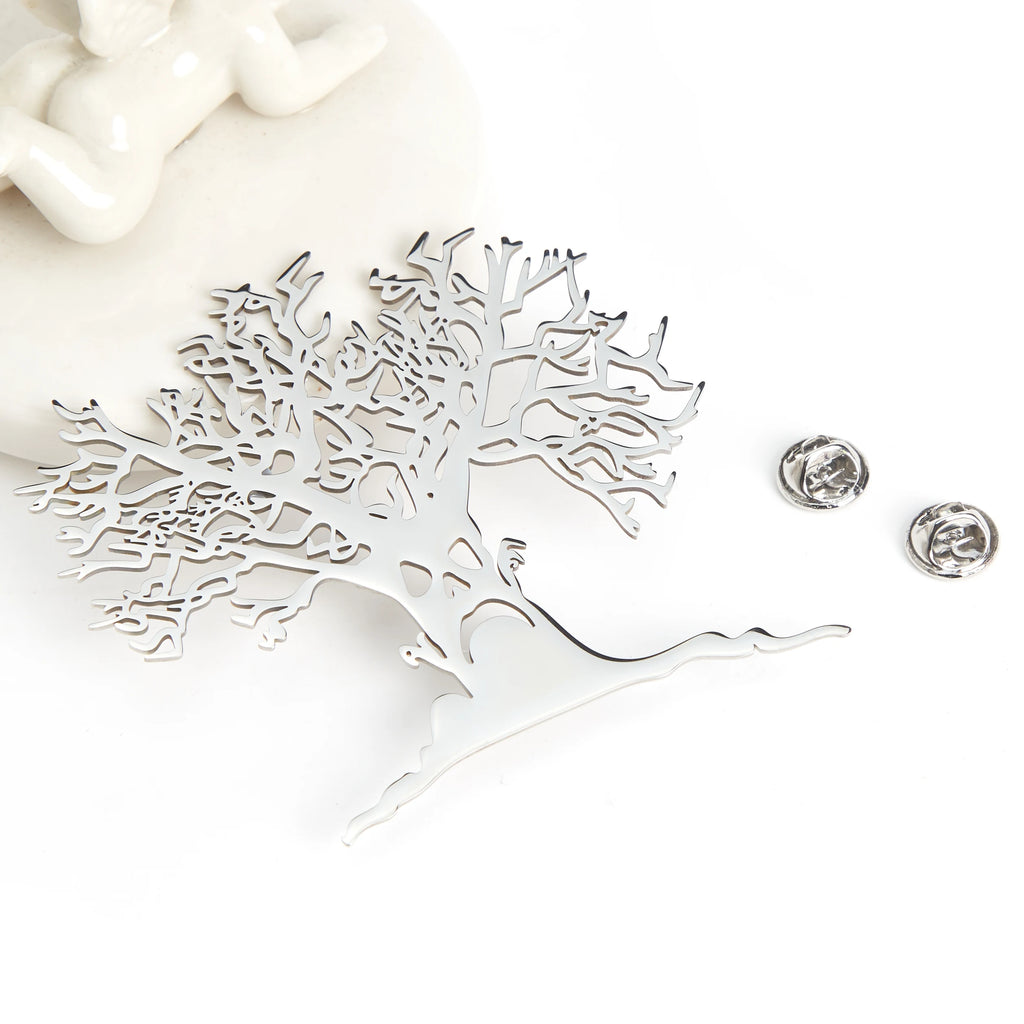 2025 Halloween Scary Tree Pendant Exquisite Stainless Steel Tree of Life Necklace Neck Chain Punk Hip Hop Funny Jewelry