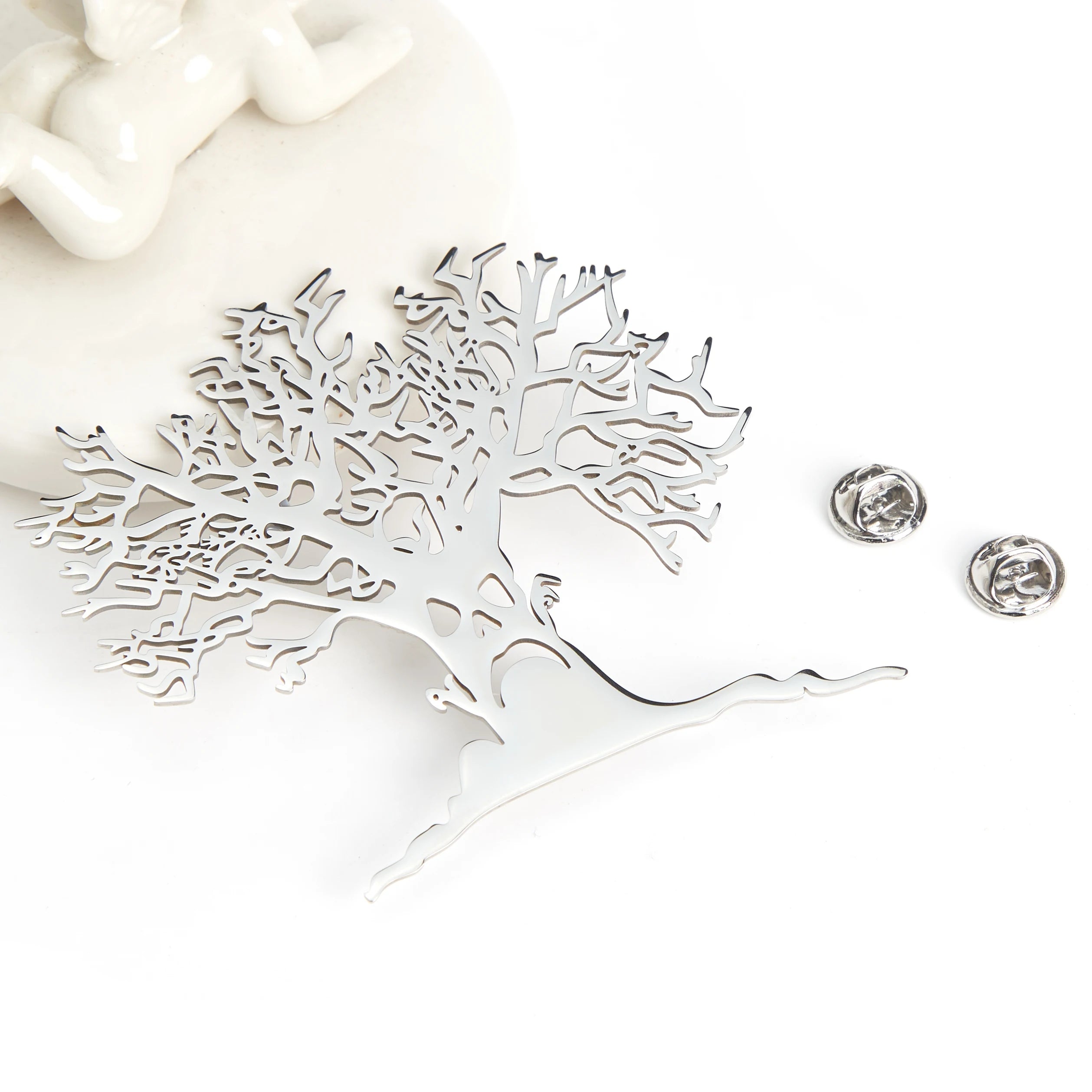 2025 Halloween Scary Tree Pendant Exquisite Stainless Steel Tree of Life Necklace Neck Chain Punk Hip Hop Funny Jewelry