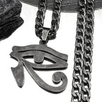Horus Eye Black Pendant Egyptian Symbol Gun