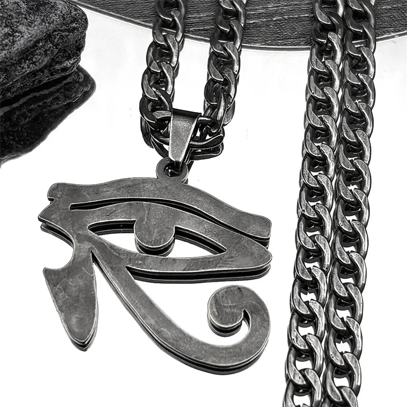 Horus Eye Black Pendant Egyptian Symbol Gun