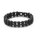 Retro Heavy Brush Stainless Steel Motorcycle Chain Bracelet 11/13MM Wide Mens Women Bike Biker Bracelets Hip-Hop Jewelry 19-23cm