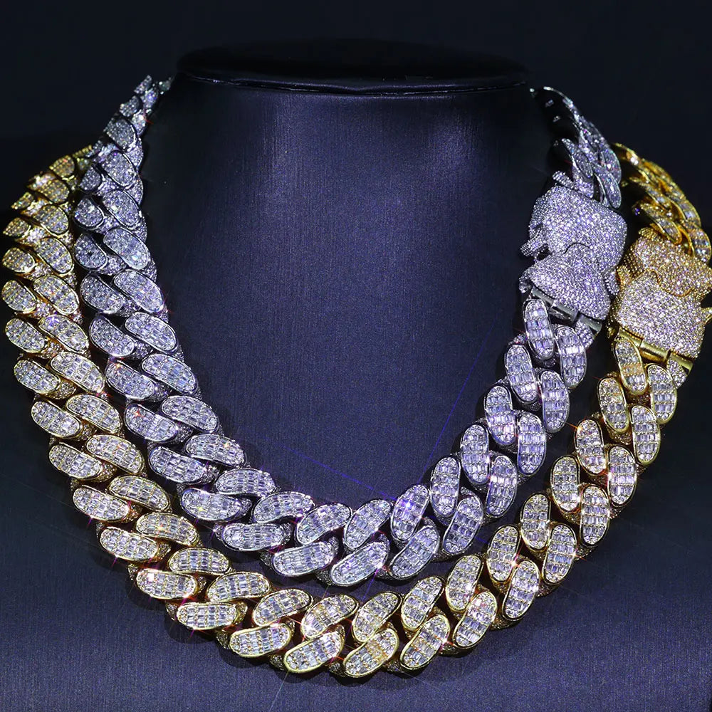 Iced Out Cuban Necklace Stainless Steel 18MM