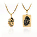 “Heart Shape Couple Necklace, Stylish Valentine's Gift for Couples”。