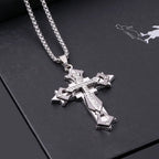 High Quality Cross Titanium Steel Non Fading Necklace Domineering and Trendy Men's hip hop Pendant Chain New Handsome Men Women