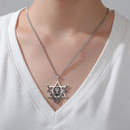 Lion Head Pendant Necklace — Gold