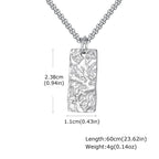 Men's Silver Color Geometric Pendant Necklace, Non Fading Stainless Steel Compass Necklace with Chain, Stylish Jewelry Gifts