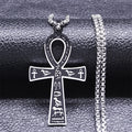 Egyptian Ankh Cross Necklace — Stainless Steel