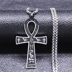 Egyptian Ankh Cross Necklace — Stainless Steel