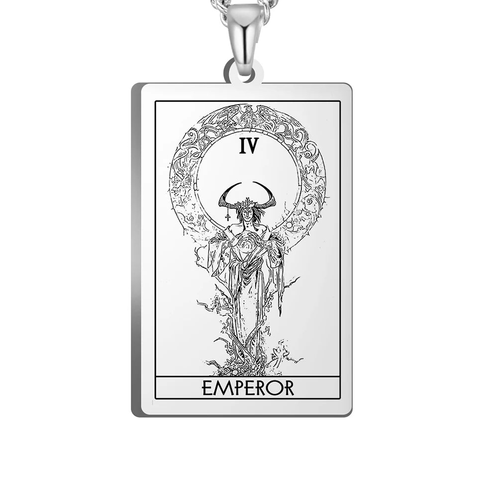 Tarot Major Arcana Amulet Necklace — Stainless Steel