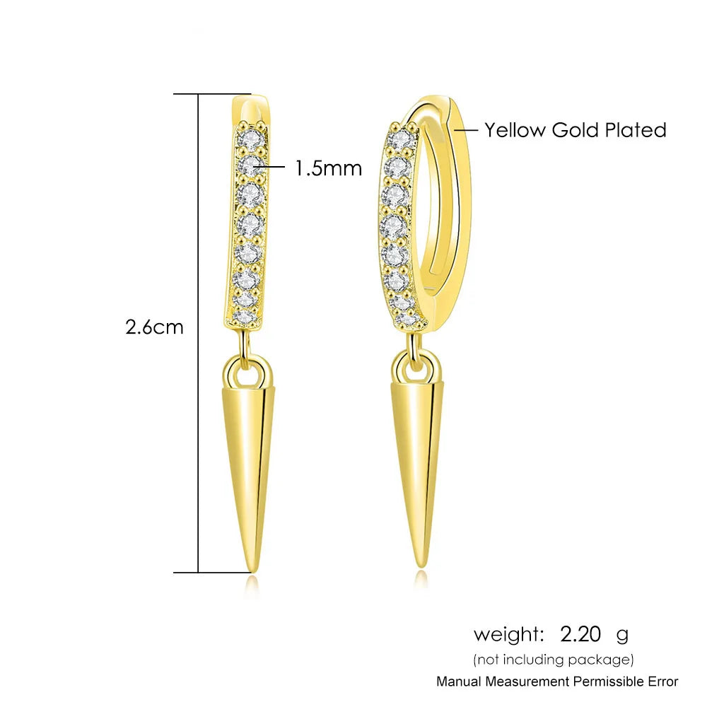 Iced Out Ankh Dangle Hoop Earrings CZ