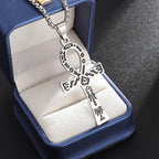 Ancient Egyptian Animal Totem Ankh Cross Pendant Necklace for Men Women Fashion Charm Lucky Riding Jewelry